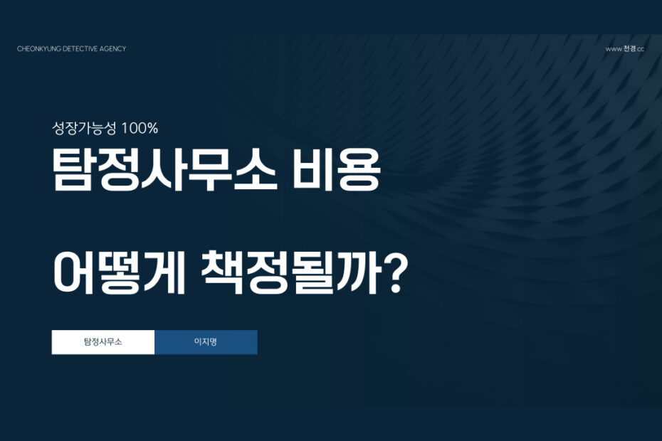 탐정 비용